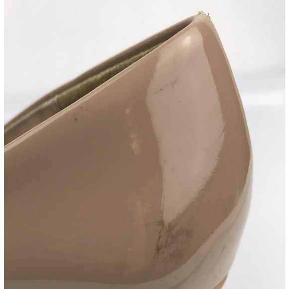 CL By Laundry Nima Wedge Pump Cream Nude Patent Faux Leather US 7W EU 37.5W Wide - Picture 10 of 15